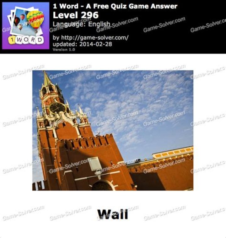 1 Word A Free Quiz Game Level 338 • Game Solver