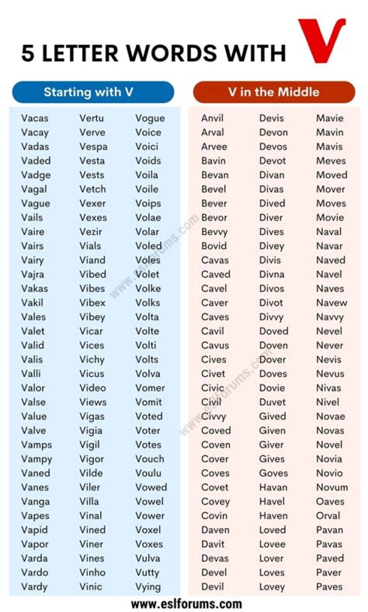 5 Letter Words Starting With VEN