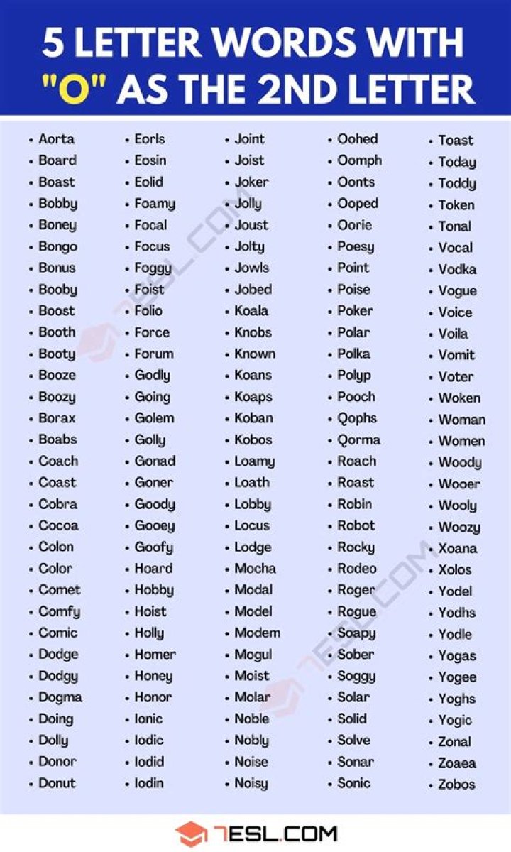 5 letter words with O as 2nd and S as 4th letter