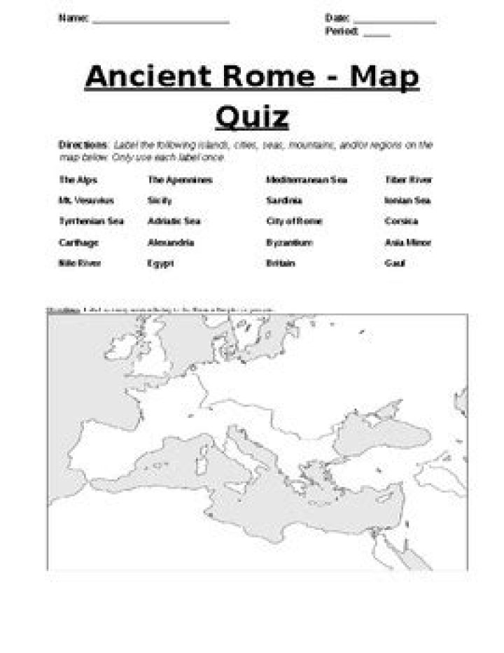 Ancient Rome Map Quiz