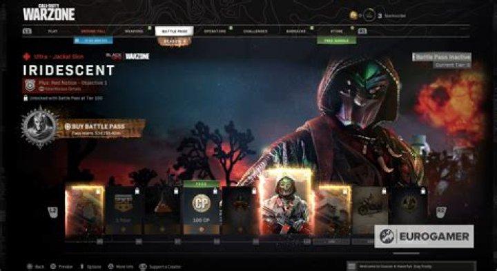 Black Ops - Cold War: Warzone Season 4 Battle Pass skins and Operators, including War Paint, Assassin and Iridescent Tier 100 rewards