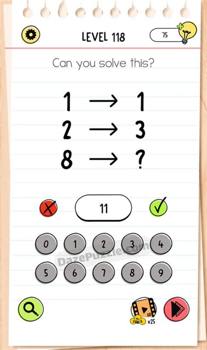 Brain Test 4 Level 118 Answers