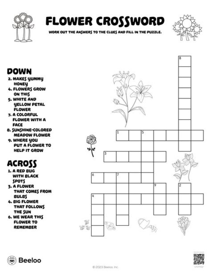 Bright flower Crossword Clue and Answer