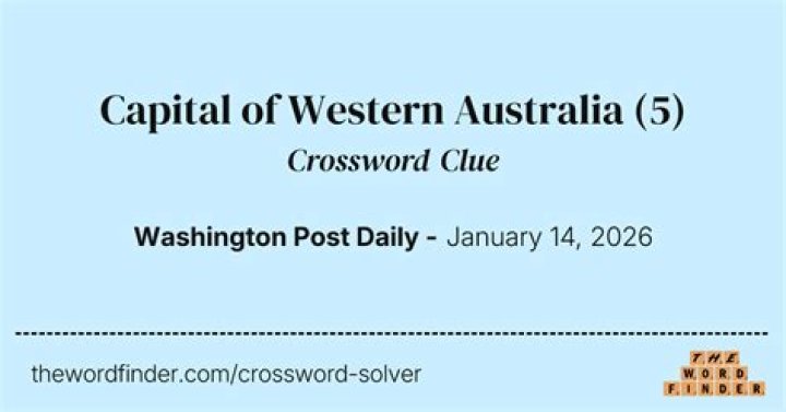 Capital of Western Australia Crossword Clue