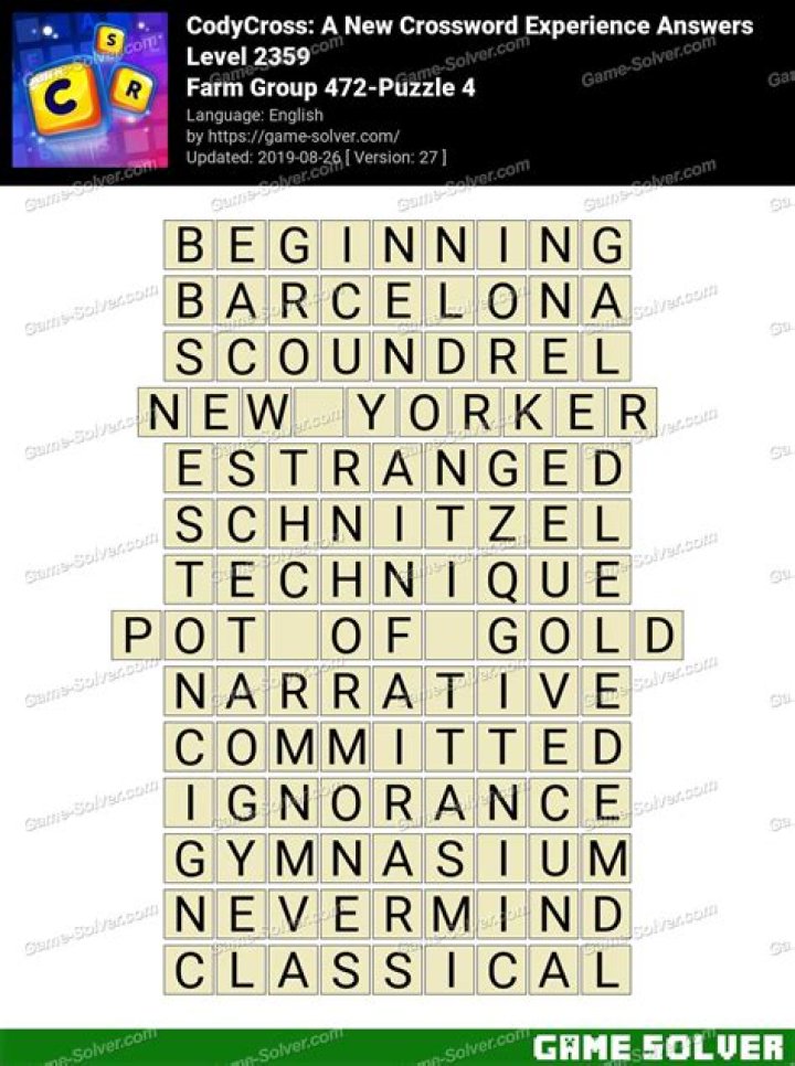 CodyCross Medieval Times Group 232-Puzzle 4 Answers • Game Solver