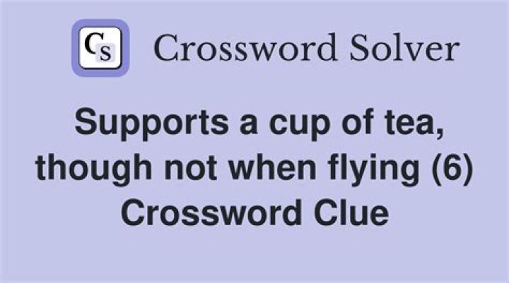 Cup holder Crossword Clue