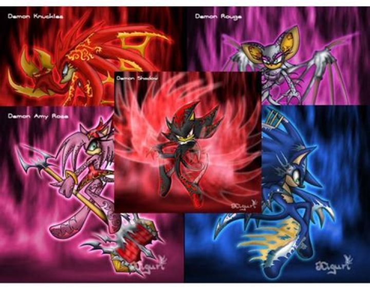 Demon Sonic Characters — Printable Worksheet