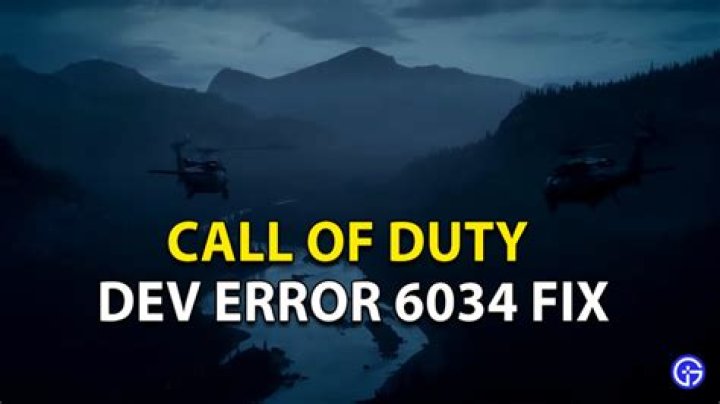 Dev Error 6034 Fix Solution