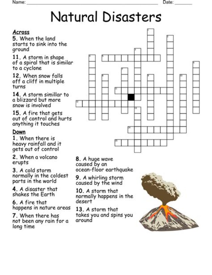 Disaster crossword clue answer