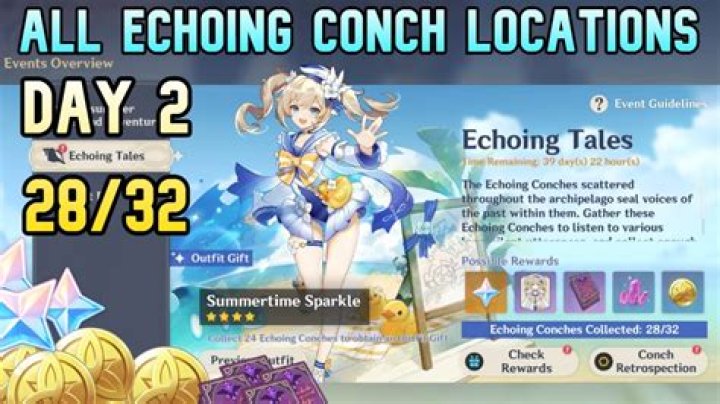 Echoing Tales Guide (Day 2): All Conch Locations in Genshin Impact