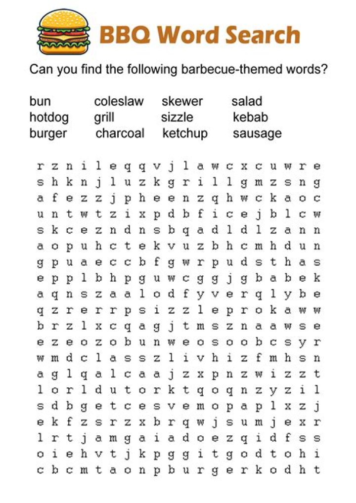 Fuel for a summer barbecue Word Hike – Answers