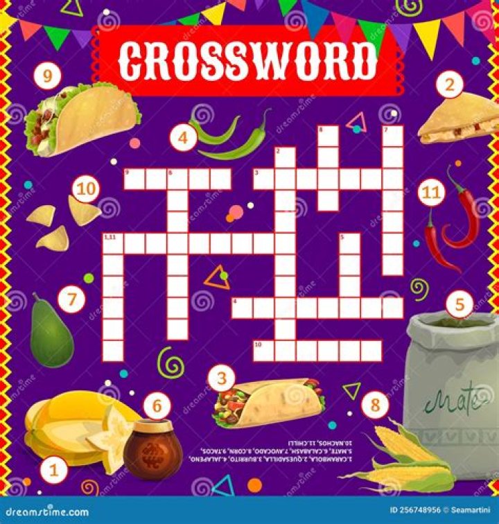 Garnish for a shrimp taco Crossword Clue