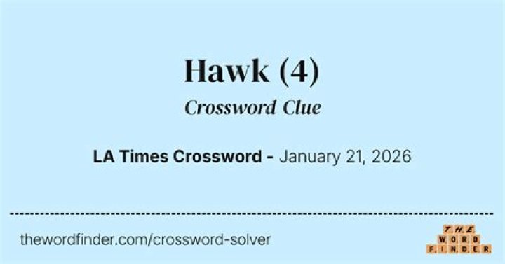 Hawk Crossword Clue