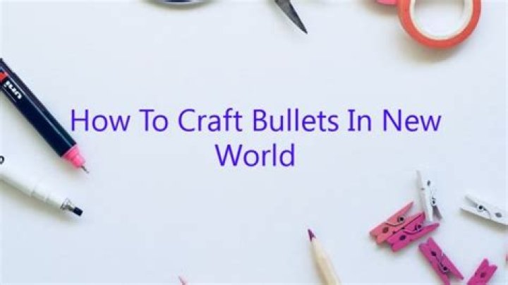How To Craft Bullets In New World