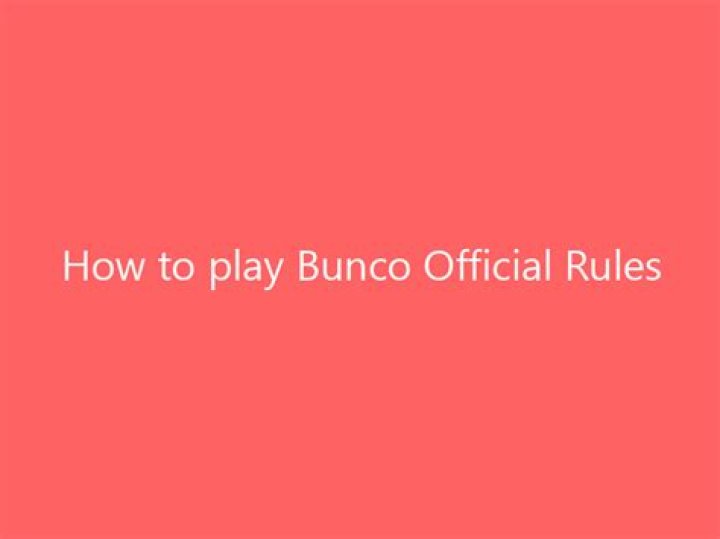How to play Bunco | Official Rules