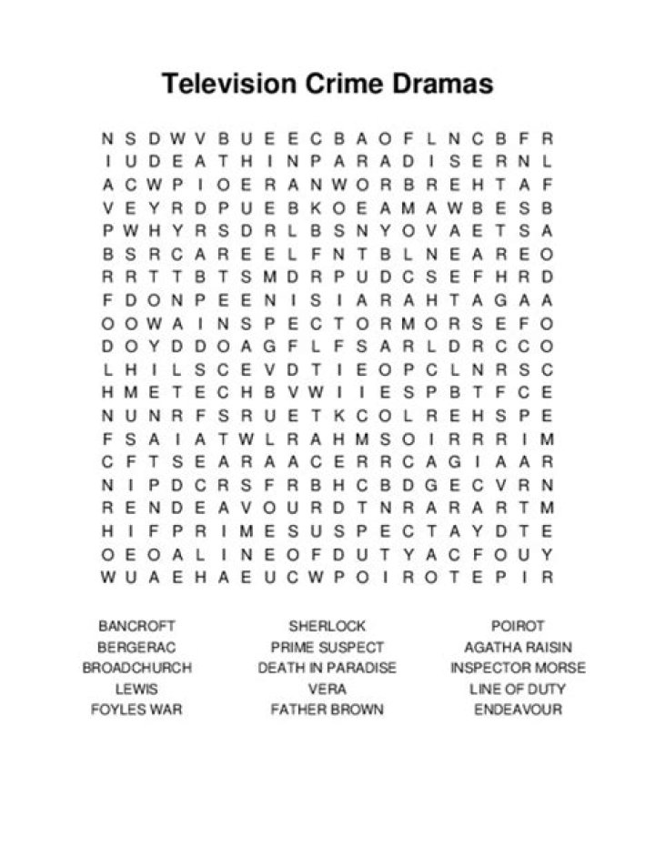 Like many true-crime dramas Crossword Clue