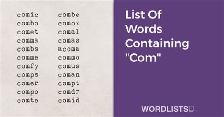 List of Words Containing 'comic'