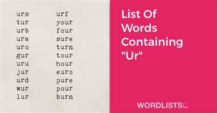 List of Words Containing 'urt'