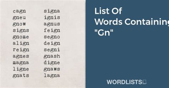 List of Words Starting With 'gn'