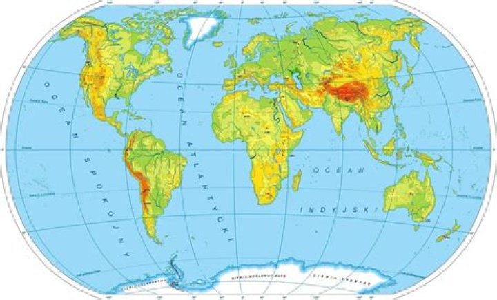 mapa kontynentow i oceanow Quiz