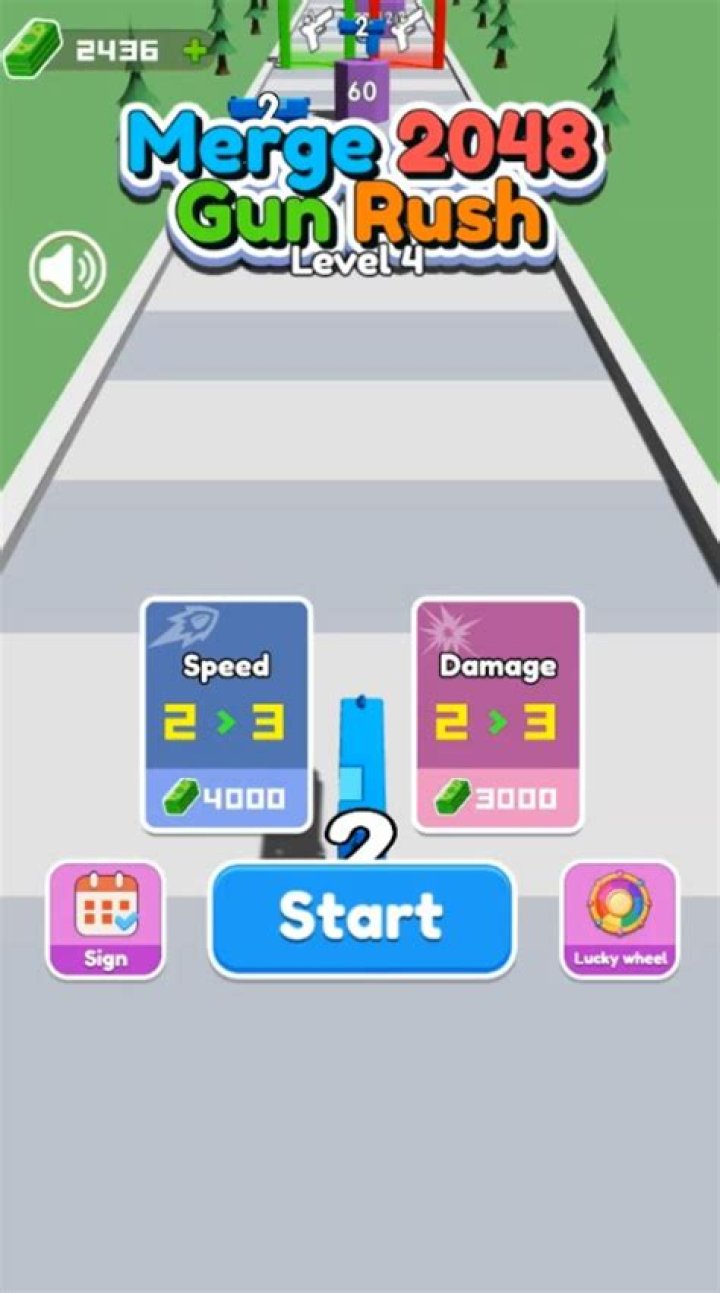 Merge 2048 Gun Rush - Shooting Games