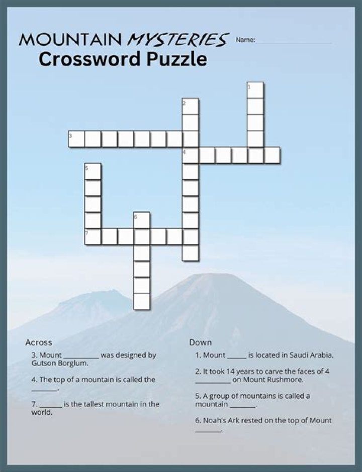 Mountain route Crossword Clue