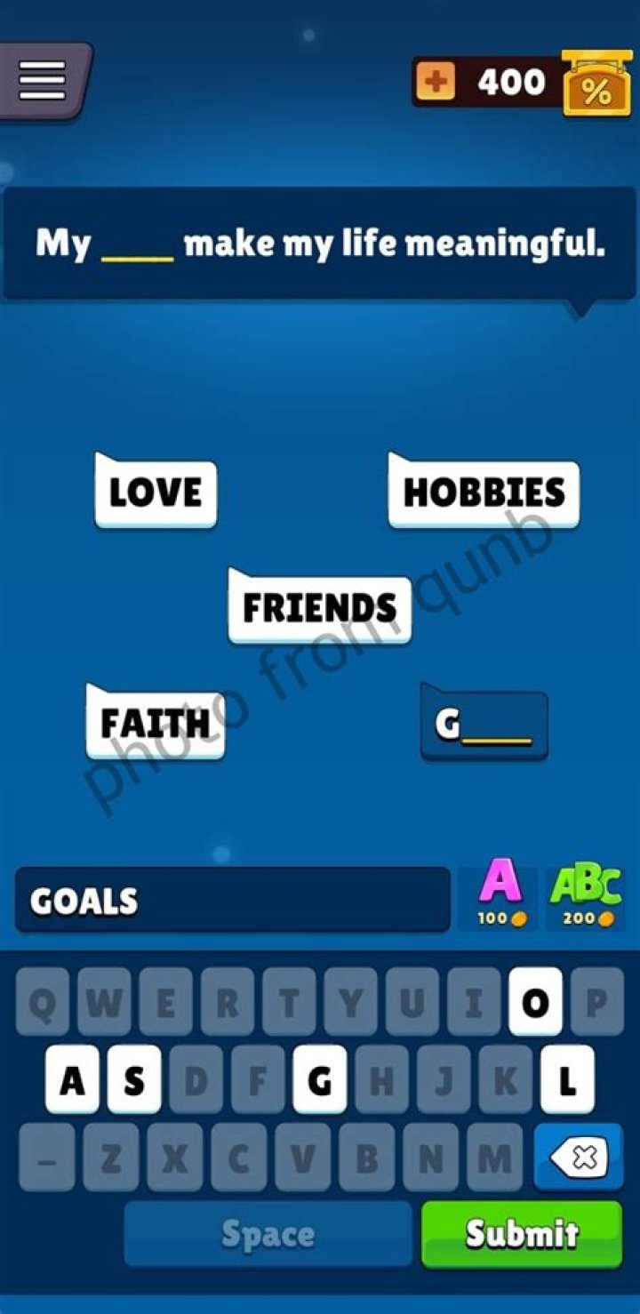 My ____ make my life meaningful. Popular Words : Answers
