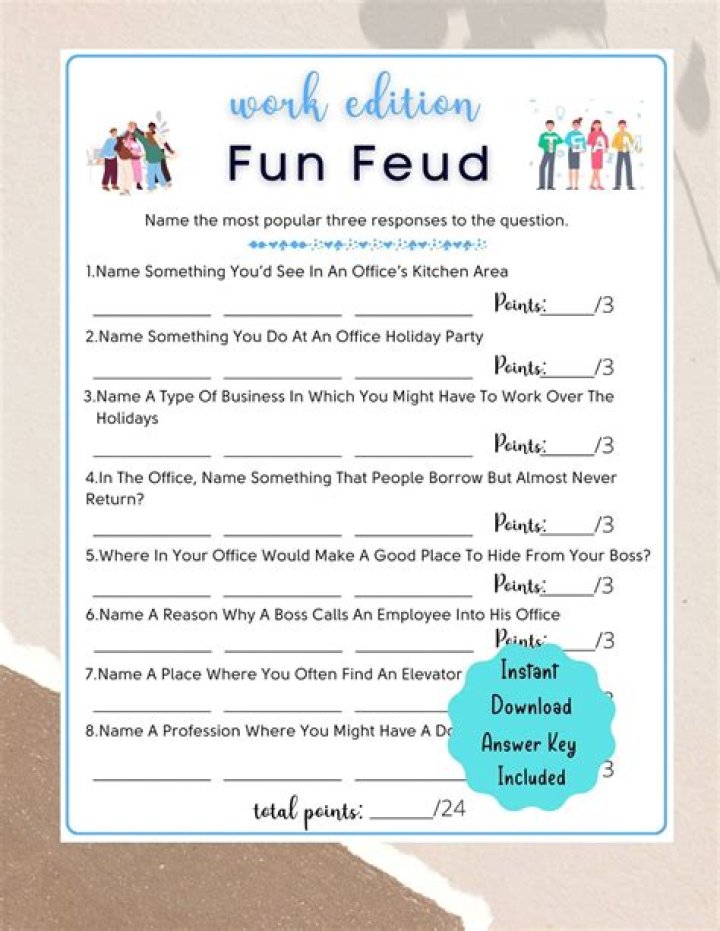 Name Something Kids Forget When Leaving For School. Fun Feud Trivia Answers