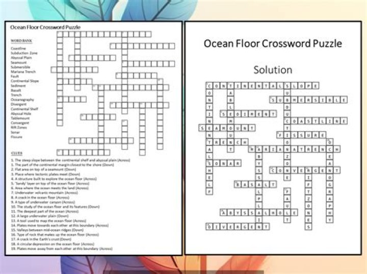 Ocean trenches Crossword Clue and Answer