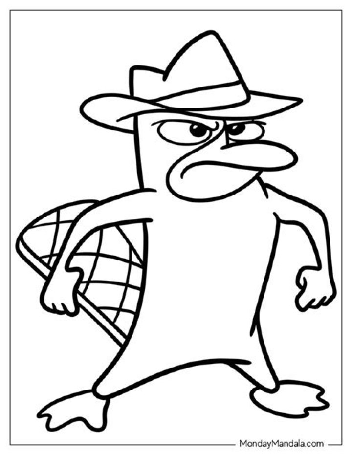 Perry The Platypus Coloring - Phineas And Ferb Games