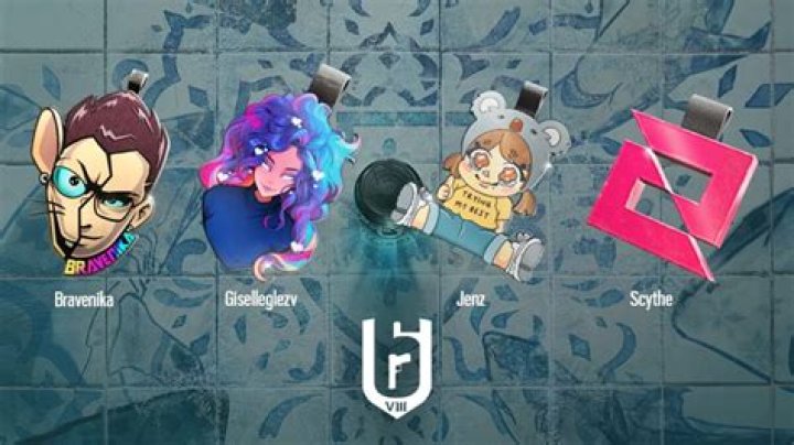 Rainbow Six Siege Y8S4 Streamer Charms: Bravenika, Jenz, Scythe and Giselleglezv