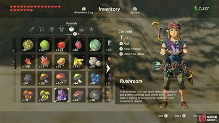 Rushroom - Mushrooms - Materials | The Legend of Zelda: Breath of the Wild