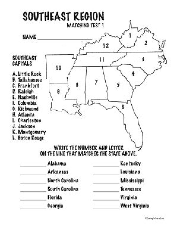 Southeast Capitals Quiz