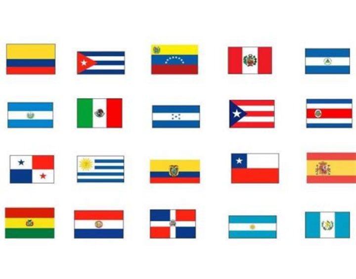 Spanish speaking countries flags — Printable Worksheet