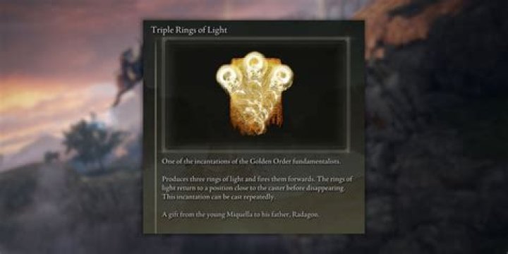 Triple Rings of Light - Elden Ring - Incantations - Magic Spells