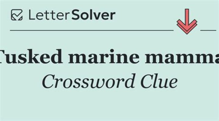 Tusked marine mammal Word Craze Answer