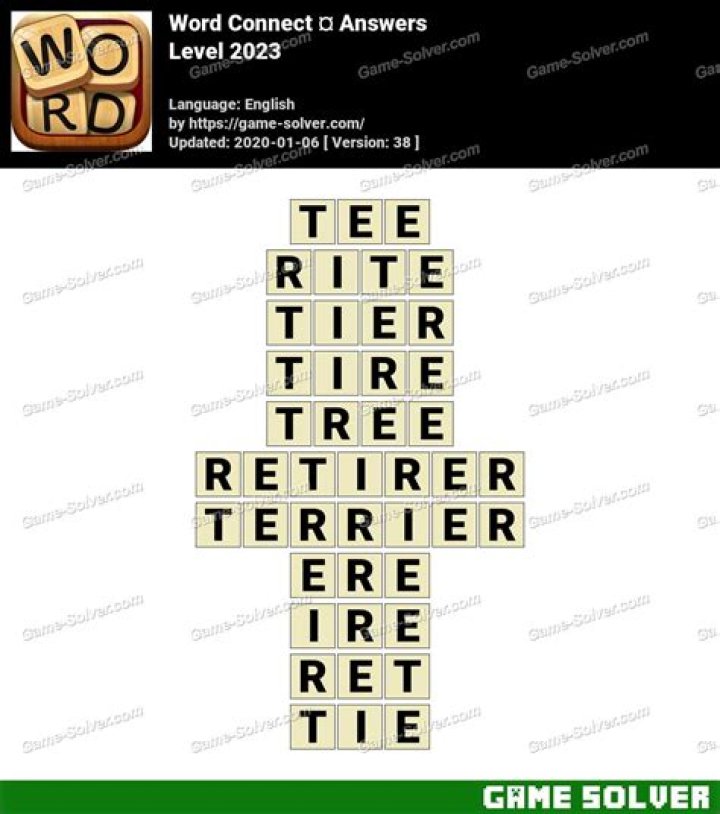 Word Connect Level 2023 Answers • Game Solver