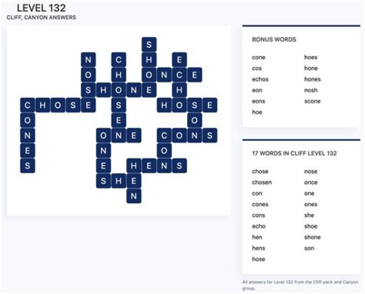 Word Craze Level 132 – Answers