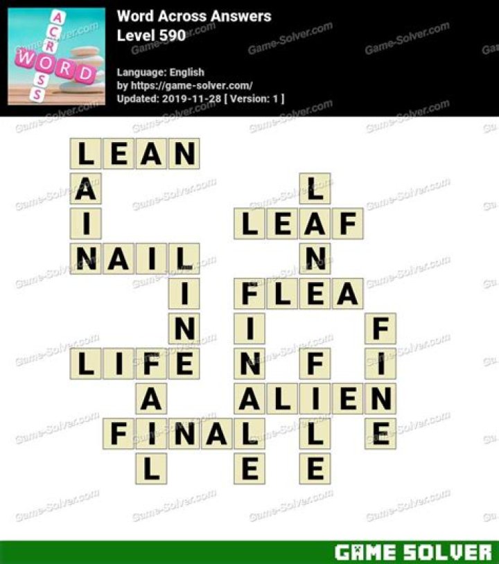 Word Stacks Level 590 Answers • Game Solver