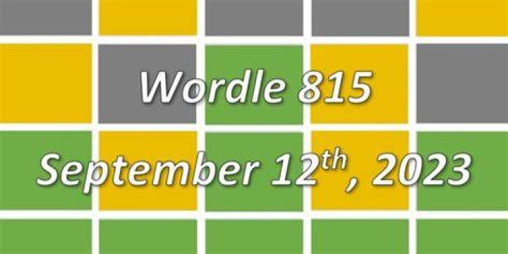 Wordle #815 Hints - September 12 2023