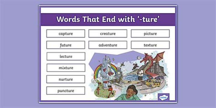 WORDS ENDING WITH “TURE” Word Slide : Answers