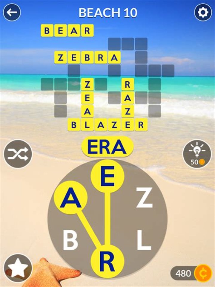 Wordscapes Beach-Shell 5 Answers • Game Solver