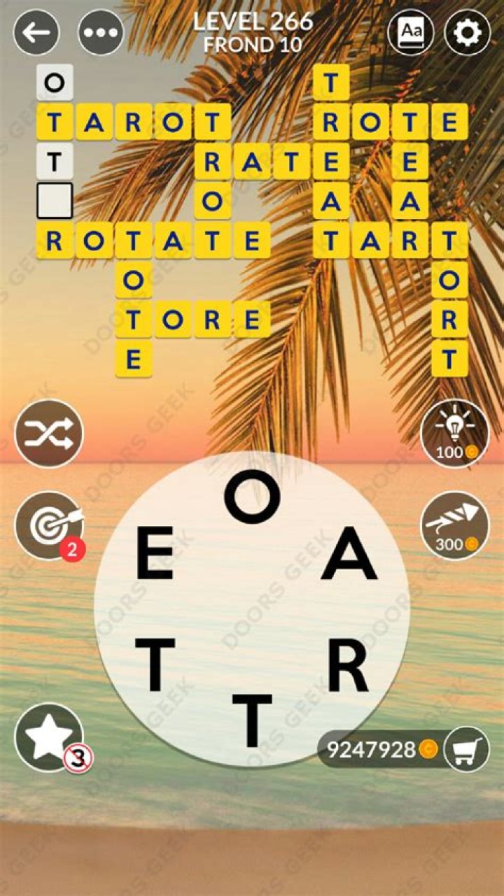 Wordscapes Level 266 Answers