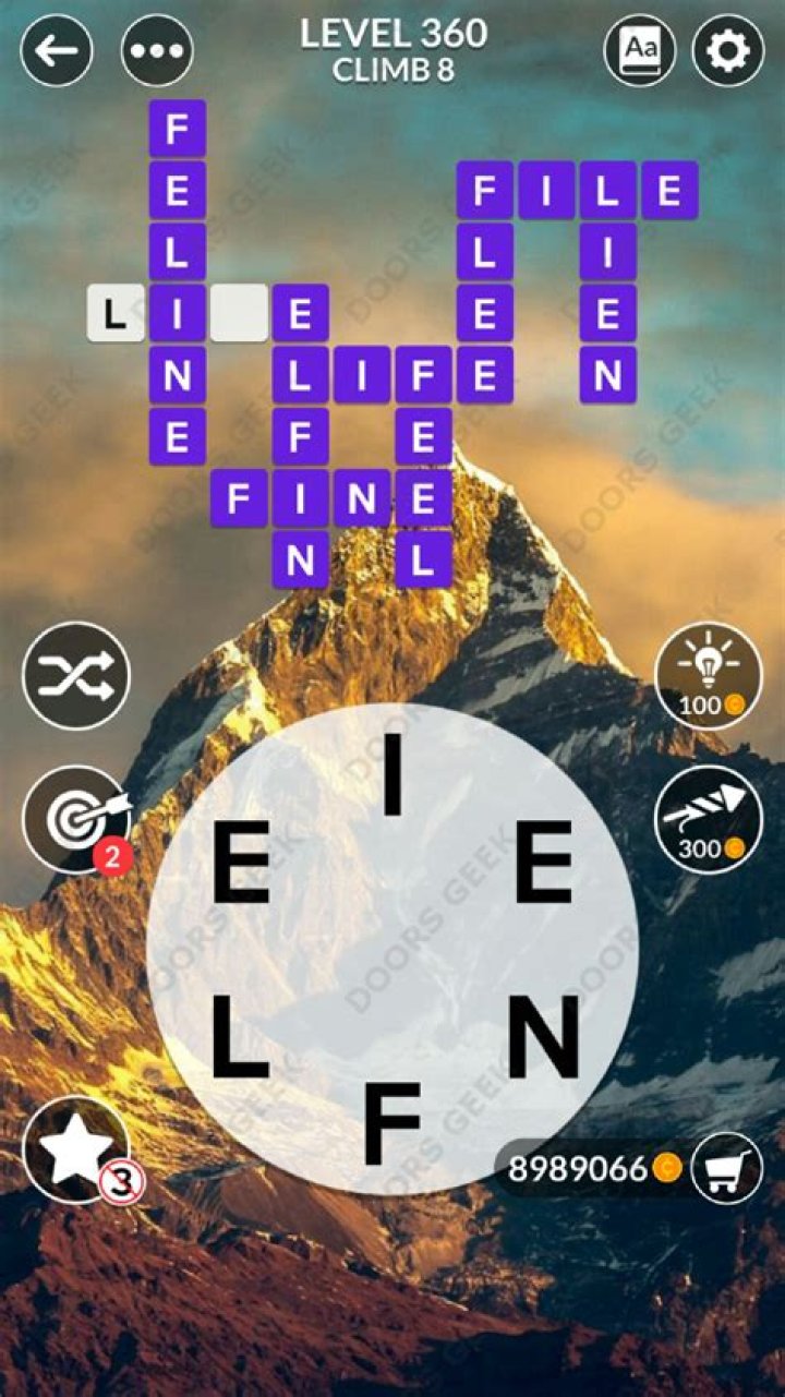 Wordscapes Level 360 Answers