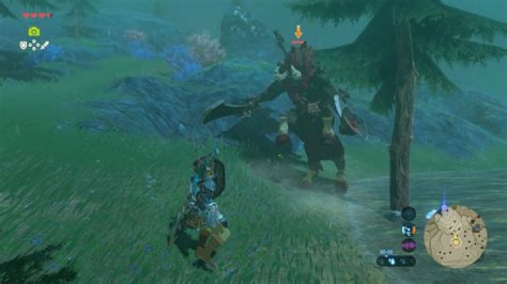 Zelda: Breath of the Wild - Facing a Lynel, how to get shock arrows by visiting Shatterback Point on Ploymus Mountain